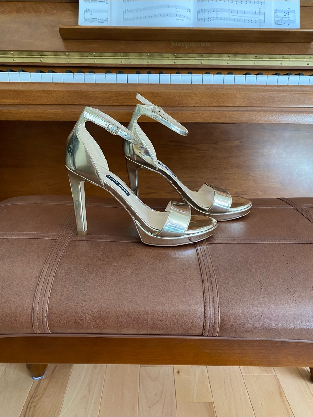 Nine West Gold Metallic Heels